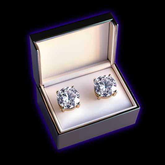 Moissanite Earings with Box & Recipe (PASSING DIAMOND TESTER!!!)